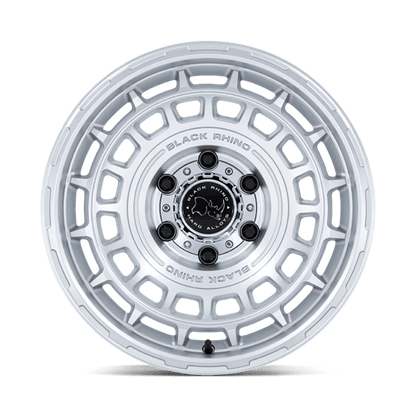 Black Rhino BR024 AWOL Silver W/ Machined Face wheel with a detailed design and finish.