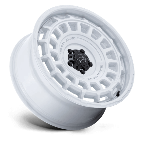 Black Rhino BR024 AWOL Gloss White wheel showcasing its unique design and finish