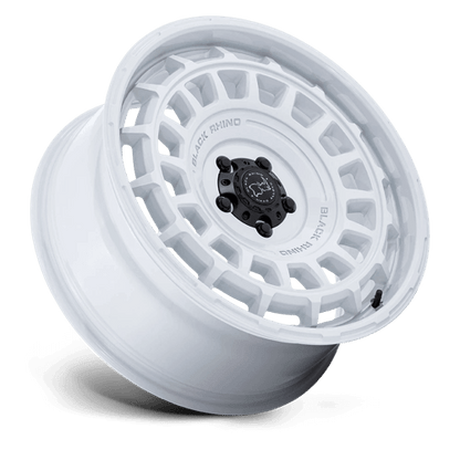 Black Rhino BR024 AWOL Gloss White wheel showcasing its unique design and finish