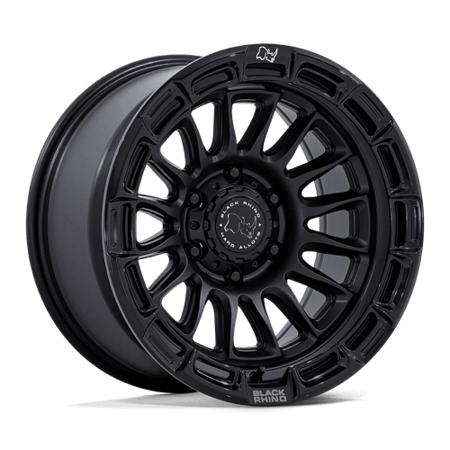 Black Rhino BR025 RIVAL Matte Black W/ Gloss Blk-Lp aggressive wheel design with fang-inspired lip ring and wide spokes