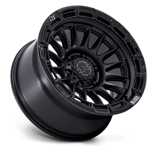 Black Rhino BR025 RIVAL Matte Black W/ Gloss Blk-Lp wheel with aggressive design and fang-inspired lip ring