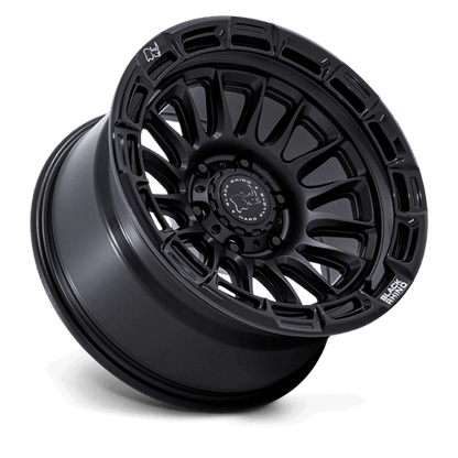 Black Rhino BR025 RIVAL Matte Black W/ Gloss Blk-Lp wheel with aggressive design and fang-inspired lip ring