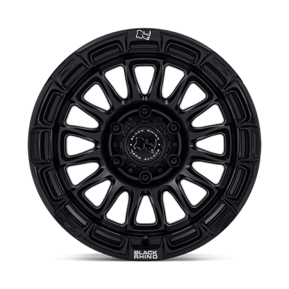 Black Rhino BR025 RIVAL Matte Black W/ Gloss Blk-Lp wheel featuring aggressive fang-inspired design and robust construction.