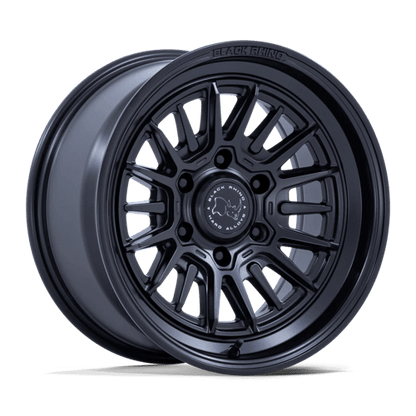 Black Rhino BR030 TALEO Matte Black wheel showcasing split-six design and matte finish.