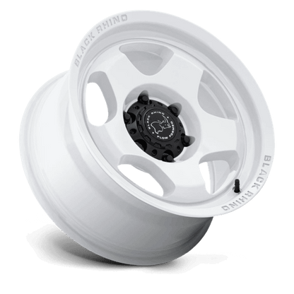 Black Rhino BR031 SOL Gloss White wheel showcasing a five-spoke design, ideal for off-road durability.