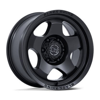 Black Rhino BR031 SOL Matte Black wheel showcasing a clean five-spoke design, perfect for off-road performance.