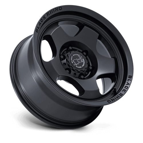 Black Rhino BR031 SOL Matte Black wheel showcasing a bold five-spoke design and durable finish.