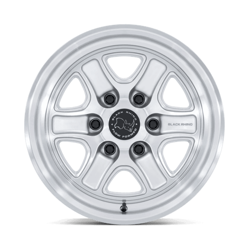 Black Rhino BR032 ECHO Gloss Silver W/ Machined Face wheel with sleek design and rugged features.