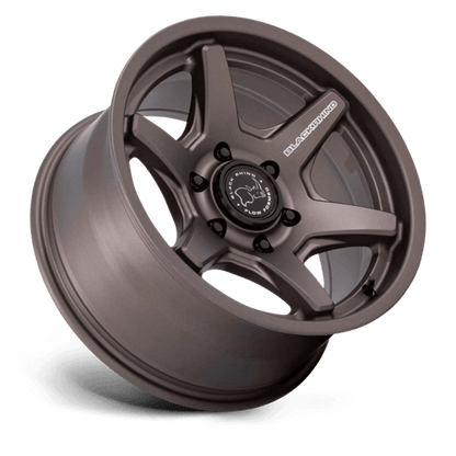 Black Rhino BR035 KUMA Burnt Bronze wheel showcasing six-spoke design and Flow Formed Technology.
