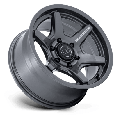 Black Rhino BR035 KUMA Gloss Gunmetal wheel showcasing six-spoke design and Flow Formed Technology.