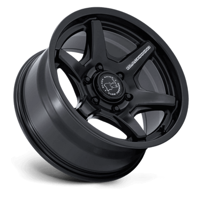 Black Rhino BR035 KUMA Matte Black, a stylish six-spoke wheel with Flow Formed Technology for strength and performance.