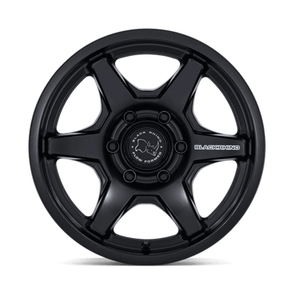 Black Rhino BR035 KUMA Matte Black wheel showcasing a six-spoke design and Flow Formed Technology.
