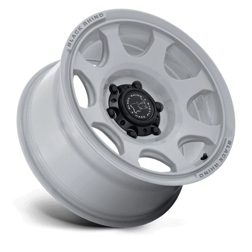 Black Rhino BR037 TEMBO Grayspace wheel showcasing an 8-spoke design and sleek finish.