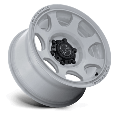 Black Rhino BR037 TEMBO Grayspace wheel showcasing an 8-spoke design and sleek finish.