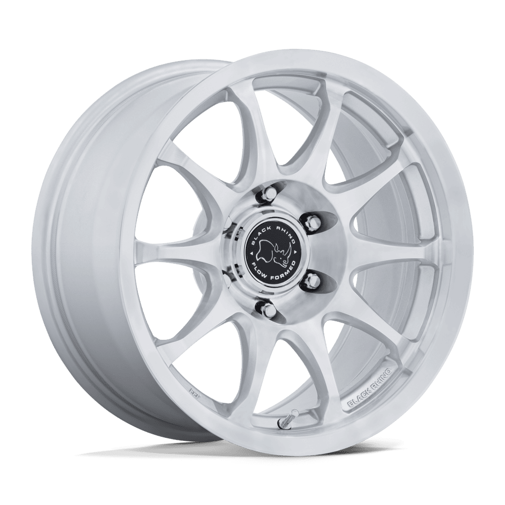 Black Rhino BR038 RONIN Gloss Silver W/ Machined Face wheel