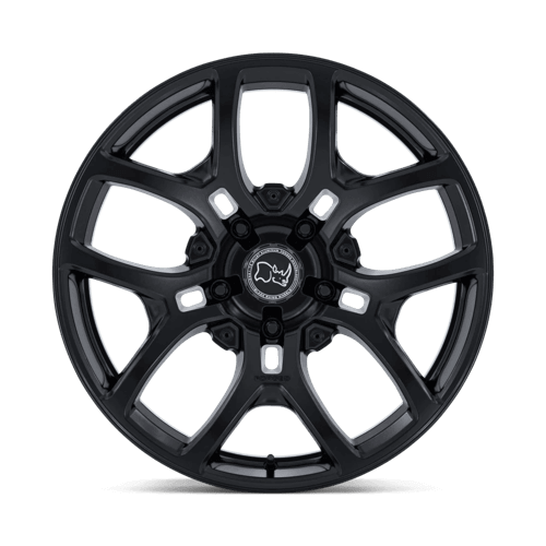 Black Rhino BR406 ROCKLEDGE Matte Black wheel with five-spoke design and forged aluminum construction.