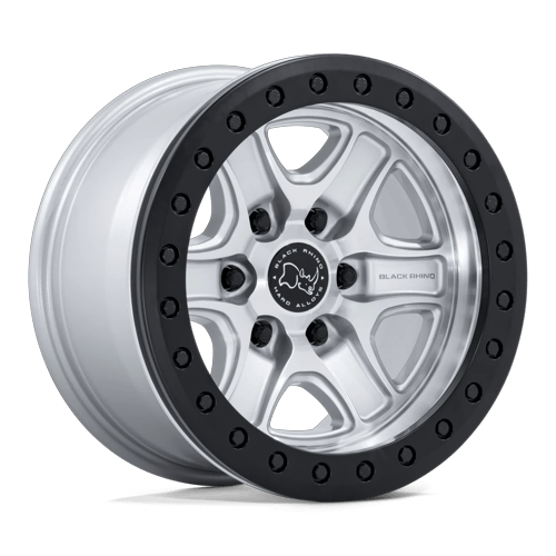 Black Rhino BR200 ECHO TRAIL LOCK BEADLOCK Hyper Silver W/ Machined Face wheel