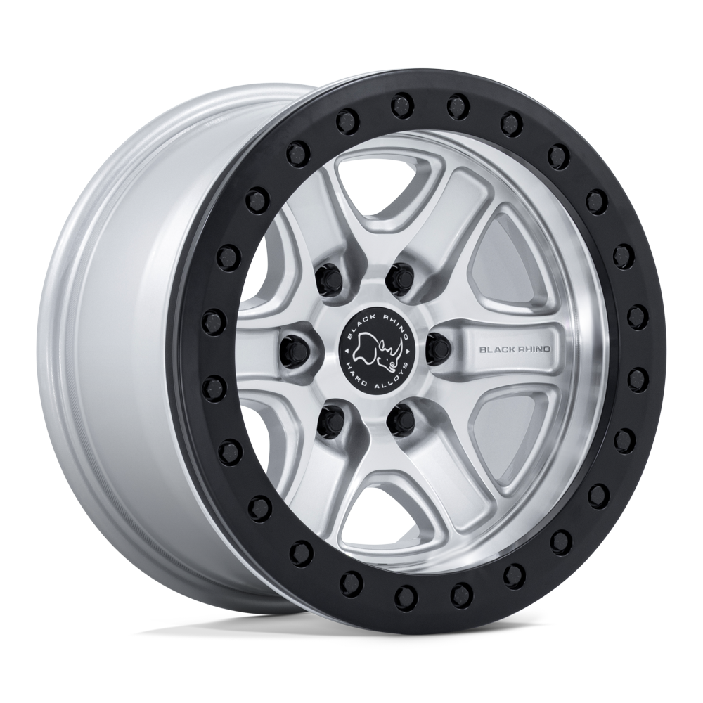 Black Rhino BR200 ECHO TRAIL LOCK BEADLOCK Hyper Silver W/ Machined Face wheel