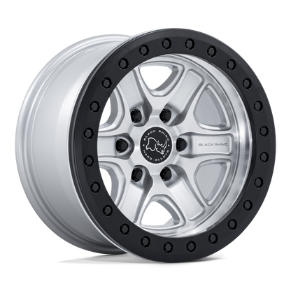 Black Rhino BR200 ECHO TRAIL LOCK BEADLOCK Hyper Silver W/ Machined Face wheel