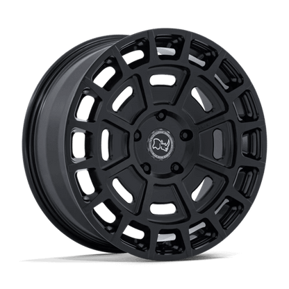 Black Rhino BR404 VOLTAIC Matte Black wheel showcasing unique full-face design for off-road vehicles.