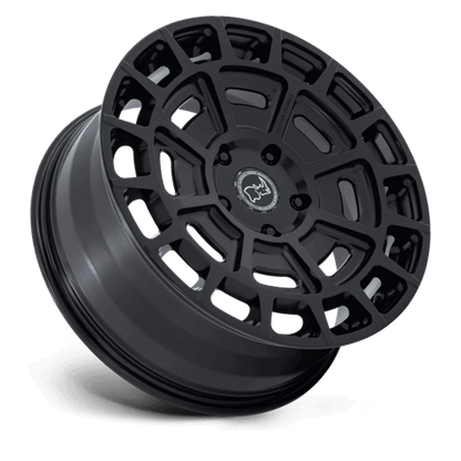 Black Rhino BR404 VOLTAIC Matte Black wheel showcasing rugged design for off-road vehicles.