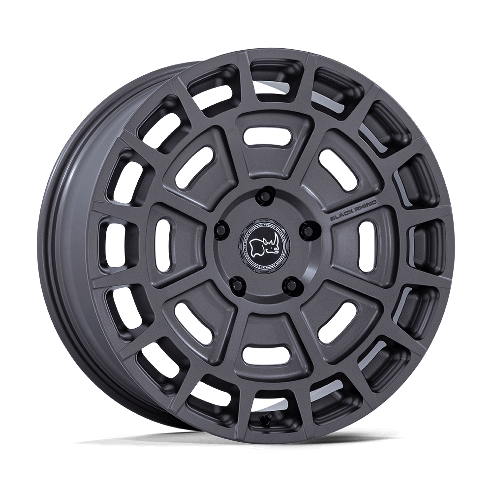 Black Rhino BR404 VOLTAIC Matte Gunmetal wheel showcasing full-face design for off-road performance.