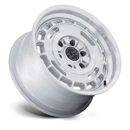 Black Rhino BR600 VAGABOND Gloss Silver W/ Machined Face wheel showcasing classic off-road design and modern finish.