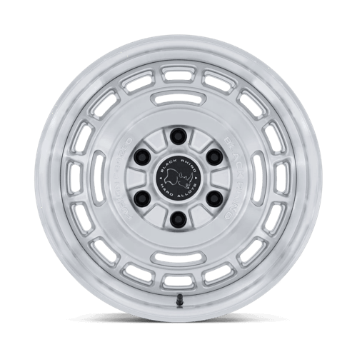 Black Rhino BR600 VAGABOND Gloss Silver W/ Machined Face wheel with retro design and bold finish