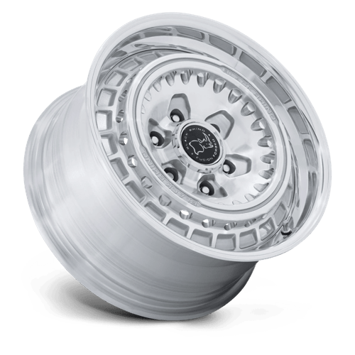 Black Rhino BR601 BASTION Gloss Silver Machined Face / Polished Lip wheel
