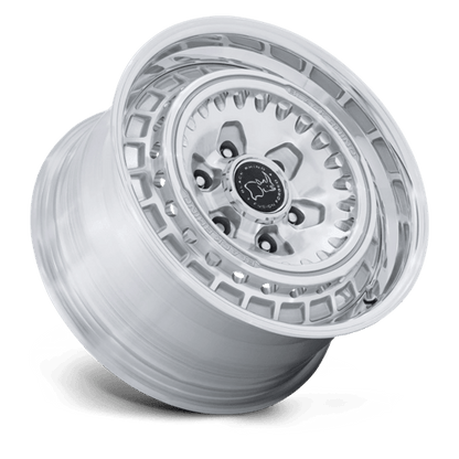 Black Rhino BR601 BASTION Gloss Silver Machined Face / Polished Lip wheel