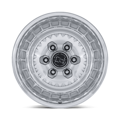 Black Rhino BR601 BASTION Gloss Silver Machined Face / Polished Lip wheel