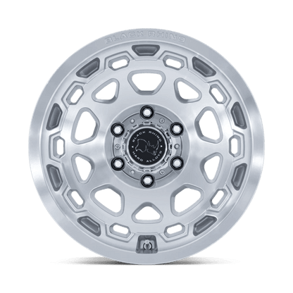 Black Rhino BR026 CONGO Gloss Silver W/ Machined Face - Expeditionary performance wheel with bold design.
