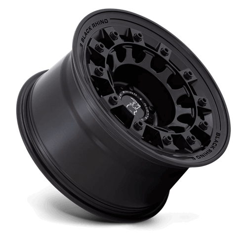 Black Rhino FUJI Matte Black wheel showcasing a robust and stylish design, perfect for off-road vehicles.