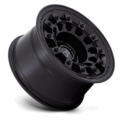 Black Rhino FUJI Matte Black wheel showcasing a robust and stylish design, perfect for off-road vehicles.