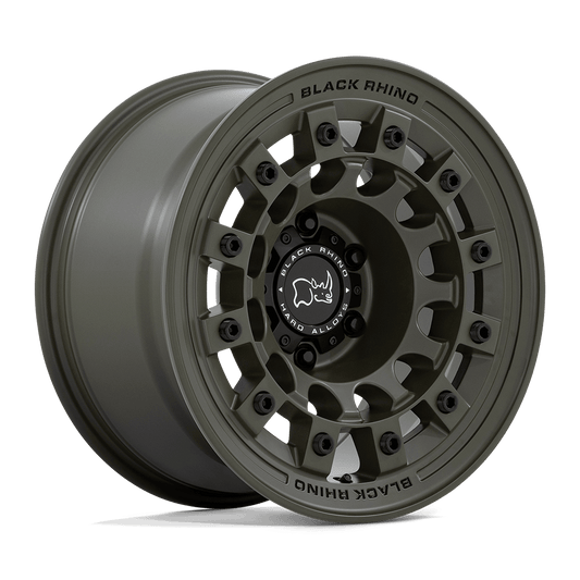 Black Rhino FUJI Olive Drab Green wheel showcasing its off-road design and heavy-duty performance.