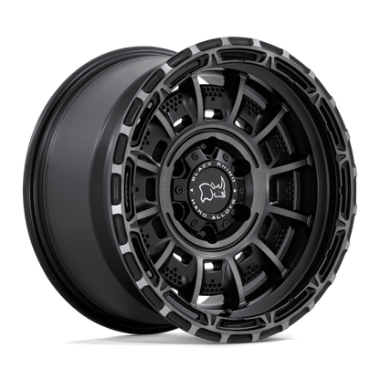 Black Rhino LEGION Matte Black Gray Tint wheel with military-inspired design and robust monoblock construction.