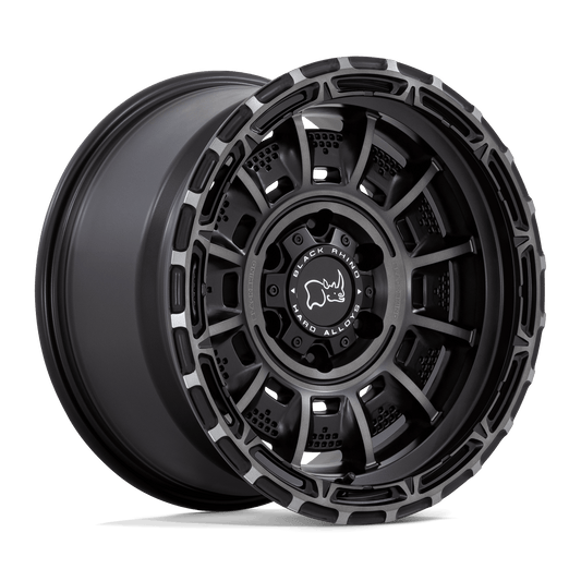 Black Rhino LEGION Matte Black Gray Tint wheel with military-inspired design and robust monoblock construction.