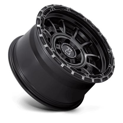 Black Rhino LEGION Matte Black Gray Tint wheel showcasing military-inspired design and robust monoblock construction.