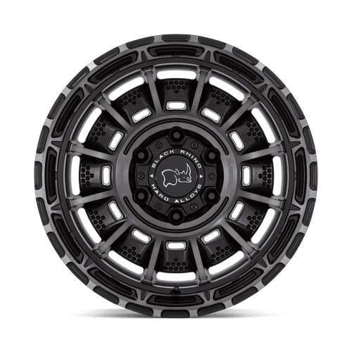 Black Rhino LEGION Matte Black Gray Tint wheel featuring military-inspired design and robust monoblock construction.