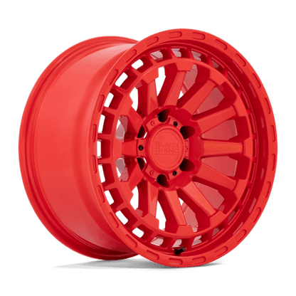 Black Rhino RAID Gloss Red wheel showcasing a vibrant gloss red finish and rugged multi-spoke design.