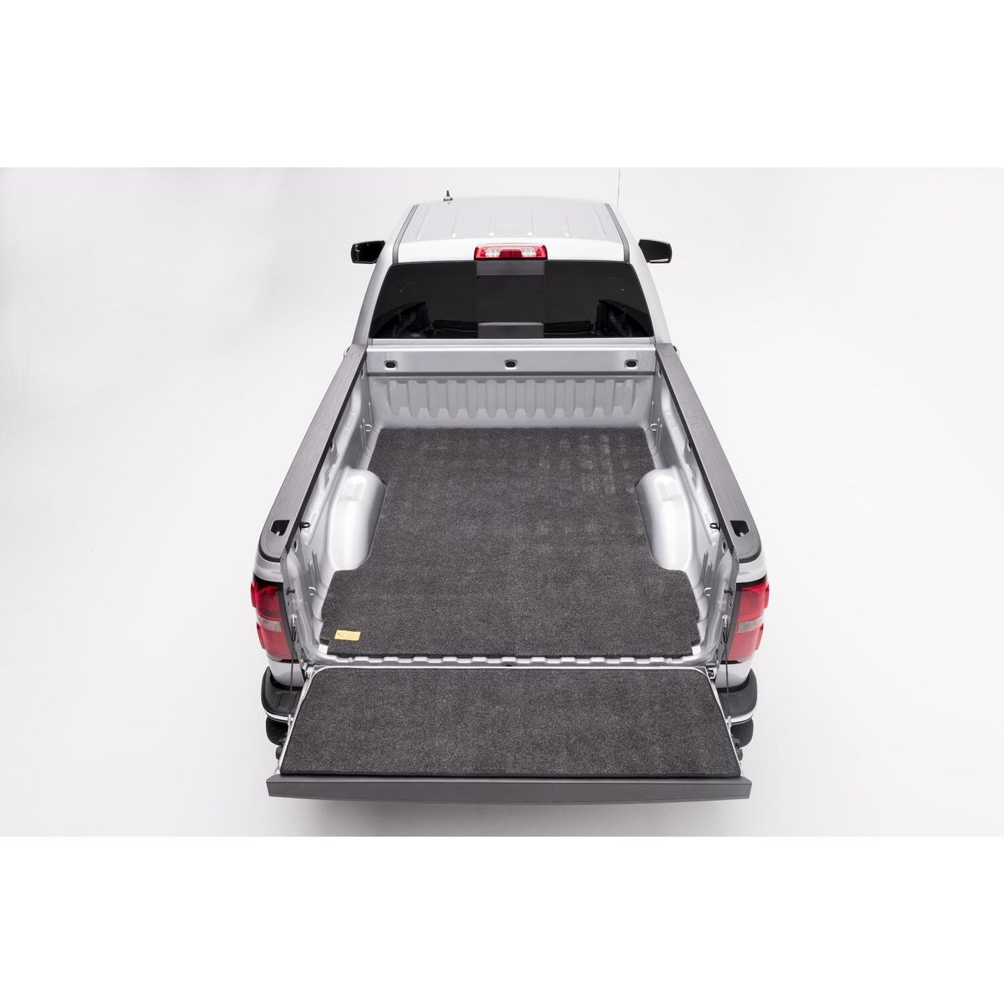 BedRug Bedmat For Spray-In Or No 07-18 Silverado/Sierra 8' Bed 3/4 Inch Thick Bed Mat - Charcoal (BMC07LBS) installed in truck bed.