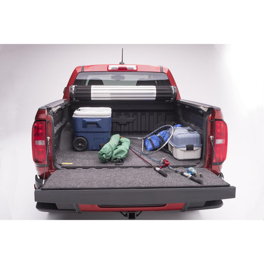 BedRug Bedmat For Spray-In Or No 19+(New Body) Silverado/Sierra 6'6" w/o Carbonpro 3/4 Inch Thick Bed Mat - Charcoal (BMC19SBS) in truck bed.