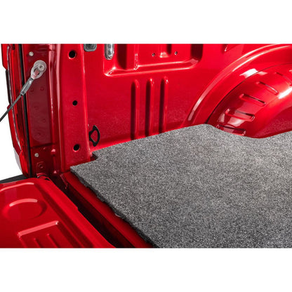 BedRug Bedmat For Spray-In Or No 17-26 Ford Super Duty 8' Bed 3/4 Inch Thick Bed Mat - Charcoal (BMQ17LBS) installed in truck bed.