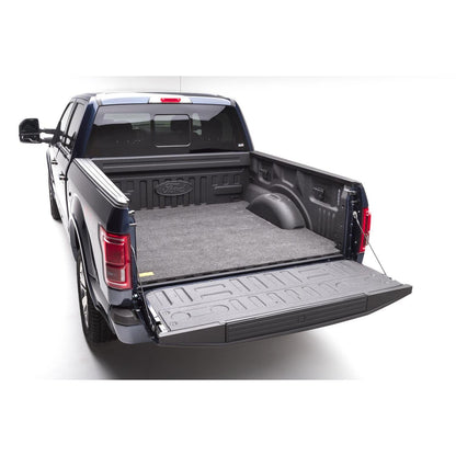 BedRug Bedmat For Spray-In Or No 99-16 Ford Super Duty 8' Bed 3/4 Inch Thick Bed Mat - Charcoal (BMQ99LBS) installed in truck bed.