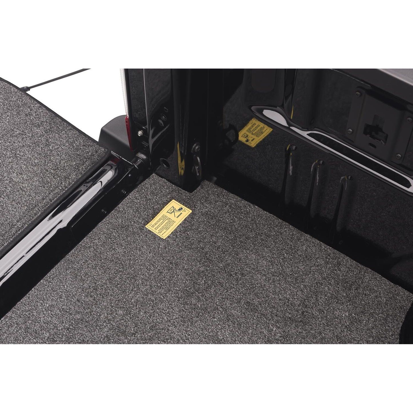 BedRug Bedmat For Spray-In Or No 99-16 Ford Super Duty 8' Bed 3/4 Inch Thick Bed Mat - Charcoal (BMQ99LBS) installed in truck bed.
