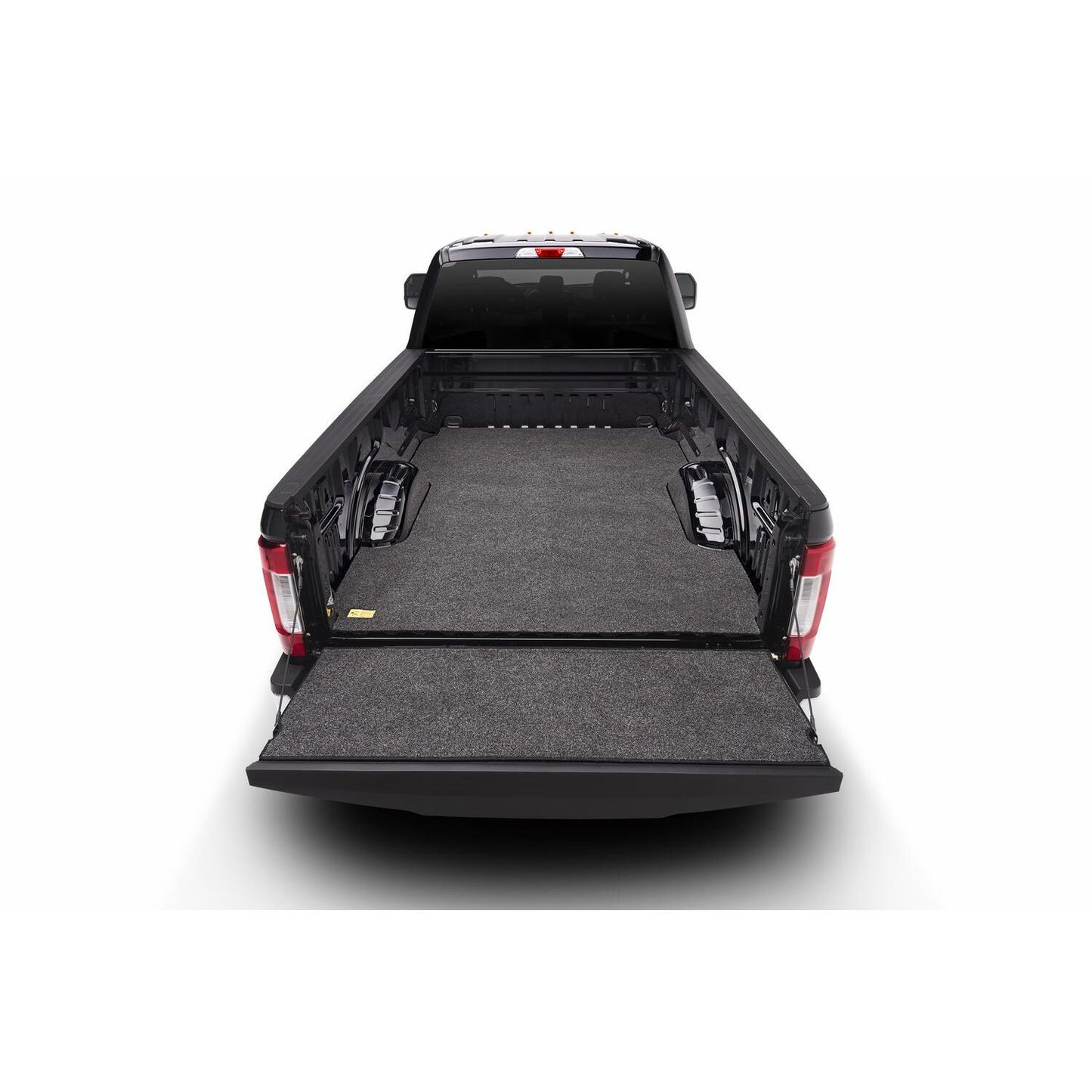 BedRug Bedmat For Spray-In Or No 99-16 Ford Super Duty 6'6" Bed 3/4 Inch Thick Bed Mat - Charcoal (BMQ99SBS) installed in truck bed.