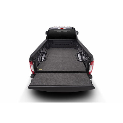 BedRug Bedmat For Spray-In Or No 99-16 Ford Super Duty 6'6" Bed 3/4 Inch Thick Bed Mat - Charcoal (BMQ99SBS) installed in truck bed.
