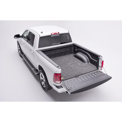 BedRug Bedmat For Spray-In Or No 09-18 - Charcoal (19-23 Classic) Ram 5'7" Bed W/ Rambox 3/4 Inch Thick w/Bed Rail Storage Bed Mat in truck bed.
