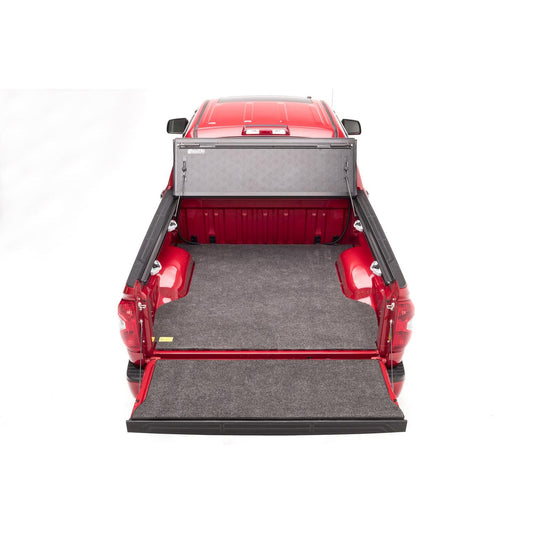 BedRug Bedmat For Spray-In Or No 07-21 Toyota Tundra 6'6" Bed 3/4 Inch Thick Bed Mat - Charcoal (BMY07RBS) installed in truck bed