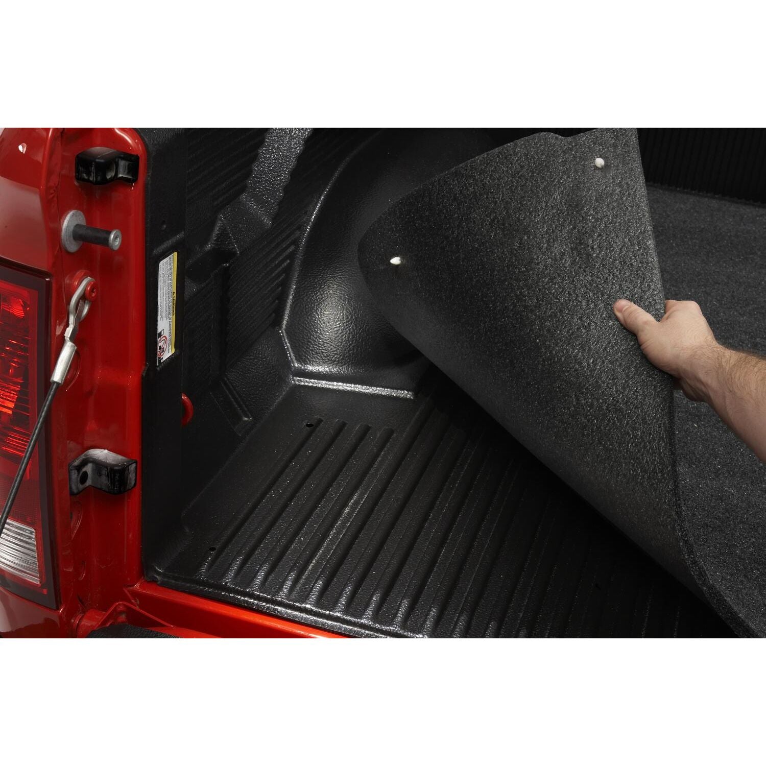 BedRug 07-21 Toyota Tundra 5'6" Bed Mat - Charcoal (BMY07SBD) being used in a truck bed.
